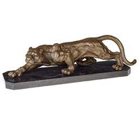 Scultura pantera in bronzo anticato figura statua di bronzo 65cm