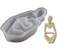 Scultura pensatore Stampo in resina per ornamenti da tavolo, stampo in resina colata modello umano arte astratta statua statuette stampo fai da te decorazione per la casa stampi in silicone per resina