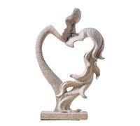 Scultura per coppie - statuetta in resina | Scultura creativa romantica astratta bacio coppia per soggiorno, camera da letto, supporto TV