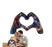 Scultura per le mani del cuore - arredamento artistico dei graffiti creativi per scaffale | Statue della mano d'amore MODERNA MODERNA, FIGURINA DI GESTURE DI FASE ELEGANZA DI WORKMANSHIP, casa o uffic