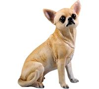 Scultura Statua da giardino a forma di cane, scultura commemorativa di un simpatico cane chihuahua, statuette decorative in resina impermeabili for esterni, decorazione artistica con scultura - in pie