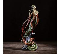 Scultura Statua ornamentale artistica cinese Dunhuang, statua di figura volante, fatta a mano, scultura vintage di una dea volante, in resina, statuetta zen, artigianato for la decorazione del soggior
