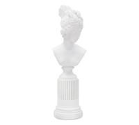 Scultura Statua Woman con Piedistallo 11x10,5x35,5 cm in Poliresina