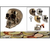 Scultura Teschio In Bronzo Metallico Design Heavy Metal