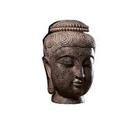 Scultura Testa di Buddha Thailandese Resina Artigianato Ristorante Soggiorno Zen Ornamenti Portico Casa Negozio Decorazione Statua di Buddha - Bianco