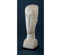 Scultura Testa di pietra da donna di Modigliani statuina decorativa Parastone