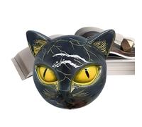 Sculture a forma di gatto, decorazione per la casa, gatto nero con occhi dorati, ornamenti in resina per mensola della cucina, parete, bagno, decorazione per Halloween