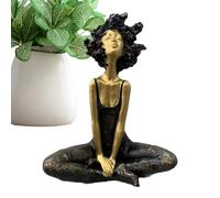 Sculture a forma di ragazza, decorazione per la casa, statuetta di arte moderna afro, 180 g, statua in resina, scultura per camera da letto, soggiorno, libreria, dormitorio, appartamento, hotel, bar