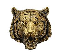 Sculture a Parete Scultura da Parete con Testa di Tigre Realistica in Rame Antico 3D, Statue di Teste di Animali per La Decorazione della Parete di Casa, Testa di Tassidermia per Montaggio A Parete