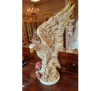 Sculture Aquila Capodimonte Statuetta Statuina Ceramica Statua Oro 24 K Scultura