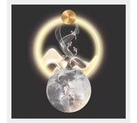 Sculture da parete con luce LED di lusso, pittura artistica da appendere, decorazione da parete con nove pesci grigi, 80 x 120 cm, ideale per bagno, soggiorno, camera da letto, decorazione moderna per