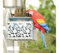 Sculture di uccelli realistiche con statua di pappagallo artificiale per il