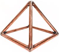 Sculture in ottone ispirate a Prajet Vastu Feng Shui Statua per successo, velocità e prosperità, decorazione per la casa, scrivania e statuetta regalo (piramide di rame)