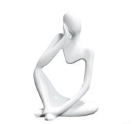 Sculture in resina per la decorazione della casa alla moda creative per figure astratte per eleganza nel tuo salotto o ingresso (bianco A)