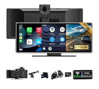 SCUMAXCON CAR PORTATY Stereo Stereo Wireless CarPlay Android Auto 4K CAM con Airplay di backup Airplay 11.26 "IPS Touchscreen Loop Registrazione GPS Navigazione Bluetooth FM Aux Android Cast
