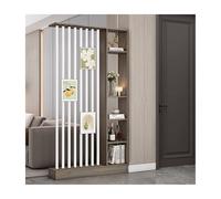 Scumlovy Pareti divisorie da pavimento a soffitto, divisori, colonna, con ripiano portaoggetti per camera da letto, ufficio, sala da tè, caffetteria (noce + bianco, L: 110 cm)