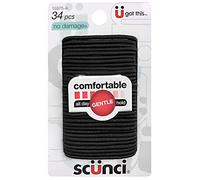 Scunci - Elastici nuovi, 34 pezzi per confezione, confezione da 1, colore: Nero