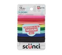 SCUNCI NO DAMAGE HAIR ELASTICS 18 PCS - ASSORTED COLORS by Scunci