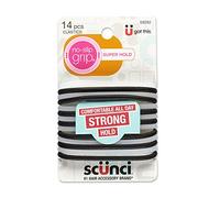 Scunci No-slip Grip Evolution Bright Jelly Ponytailers, 14 Count, Colors May Vary by Scunci