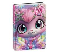 Scuola Agenda compatibile con DIARIO 20x15cm Seven SJ Girl Gatta F.to standard 2025-2026 + omaggio portachiave con paillettes e penna colorata