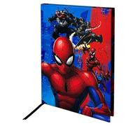 Scuola Agenda compatibile con DIARIO 20x15cm Spiderman Uomo Ragno standard 2025/2026 blu rosso + Omaggio portachiave fischietto e penna multicolore