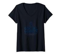 Scuola Assistente Sociale Superpotenza Inspirational Citazione Maglietta con Collo a V, Donna, Nero, L