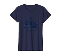 Scuola Assistente Sociale Superpotenza Inspirational Citazione Maglietta, Donna, Navy, S