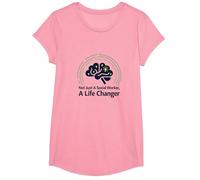Scuola Assistente Sociale Vita Changer Inspirational Citazione Maglietta, Ragazze, Rosa, L