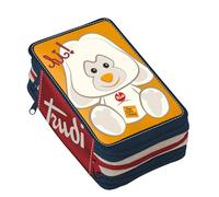 Scuola Astuccio Cucciolotti Cerca Amici By Trudi coniglio/orso 3 Piani zip completo + Omaggio luminosa led e penna multicolore profumata