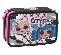 Scuola ASTUCCIO LOL SURPRISE 3 PIANI COMPLETO fucsia + omaggio portachiave con paillettes + penna colorata + segnalibro