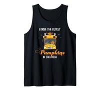 Scuola Bus Driver Halloween Cutest Pumpkins Quote Art Canotta