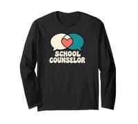 Scuola Counselor Bolle di discorso e Cuore Design Maglia a Manica