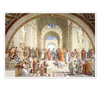 Scuola di Atene Poster di Raffael 18 x 13 cm Beige Quadri Decorazione per pareti