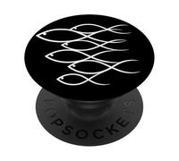 Scuola di disegno del modello di pesce PopSockets PopGrip Adesivo