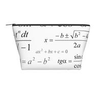 Scuola di matematica e geometria con formule scientifiche in stile lavagna, Borsa da toilette Borsa per trucco Borsa per cosmetici Borsa da toilette da viaggio portatile