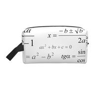 Scuola di matematica e geometria con lavagna per formule scientifiche, organizer per cosmetici di grande capacità, borsa da viaggio per il trucco da donna