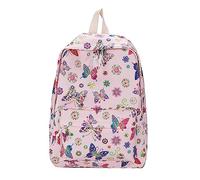 Scuola inizio stagione farfalla stampa donna ragazza studente cerniera borsa scuola nylon zaino da viaggio ad alta capacità zaini di emergenza, Colore: rosso, Taglia unica per tutti, Zaino daypack