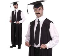Scuola Insegnanti Abito Nero Preside Graduate Uniforme Vestito