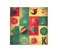 Scuola Matematica Simboli Stampa Blocco di Mattoni Puzzle Quadrato Creativo Building Blocks Puzzle Casa Scrivania Decor