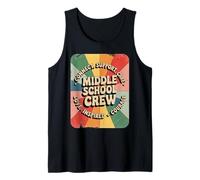 Scuola Media Equipaggio Arcobaleno Positivity Circle Retro Style Canotta