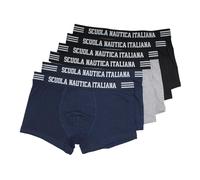 SCUOLA NAUTICA ITALIANA Boxer Uomo SNI868-6pezzi (IT, Testo, XL, Regular, Regular, Blu,Nero,Grigio)