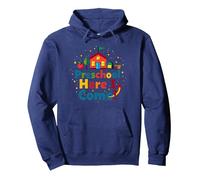 Scuola prescolare Here I Come! Scuola Colorata Avventura Felpa con Cappuccio, Unisex per Adulti, Navy, XXL