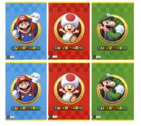 Scuola QUADERNI Compatibile Con Super Mario quadretti 4mm 6 pezzi e omaggio portachiave fischietto
