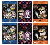 Scuola QUADERNONI QUADERNO Lyon Gamer 6 pezzi Quadretti 10 mm + Omaggio portachiave fischietto