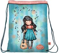 Scuola Sacca Compatibile con Santoro London GURJUSS Bambina con Chitarra Tempo Libero + Omaggio Penna Multicolore profumata + portachiave Paillettes