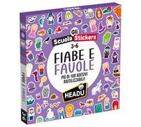 HEADU - Scuola Stickers Fiabe e Favole - Oltre 100 Stickers Riutilizzabili | Inventa Storie Sempre Nuove con Gli Adesivi Stacca-Attacca, Giochi Educativi Bambini 3-6 Anni, Idea Regalo Natale Pasqua