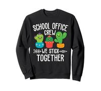 Scuola Ufficio Equipaggio Noi Stick Insieme Cactus Ritorno A Scuola Felpa