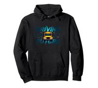Scuolabus Driver Driving The Future Inspirational Citazione Felpa con Cappuccio, Unisex per Adulti, Nero, XXL
