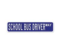 Scuolabus Driver Street Segni personalizzati Segno in metallo all'aperto Scuola Bus Driver Decor Scuola Bus Driver Regalo Rustico Wall Art Fattoria Segno decorativo per camera da letto Cucina Cafe