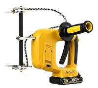 Scuotitore per Api, Estrattore Elettrico per Api, Regolazione a 9 Velocità Da 600 a 2000 Bpm, Morsetto Dentellato Da 25-30 Mm Con Comoda Doppia Impugnatura per Uso Apistico(Yellow,2*Battery)